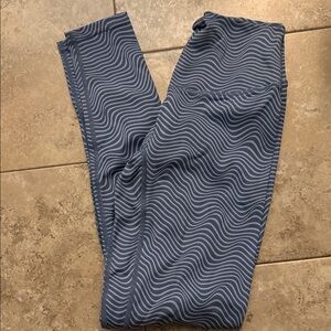 Balance Athletica Blue Wave Pattern Leggings